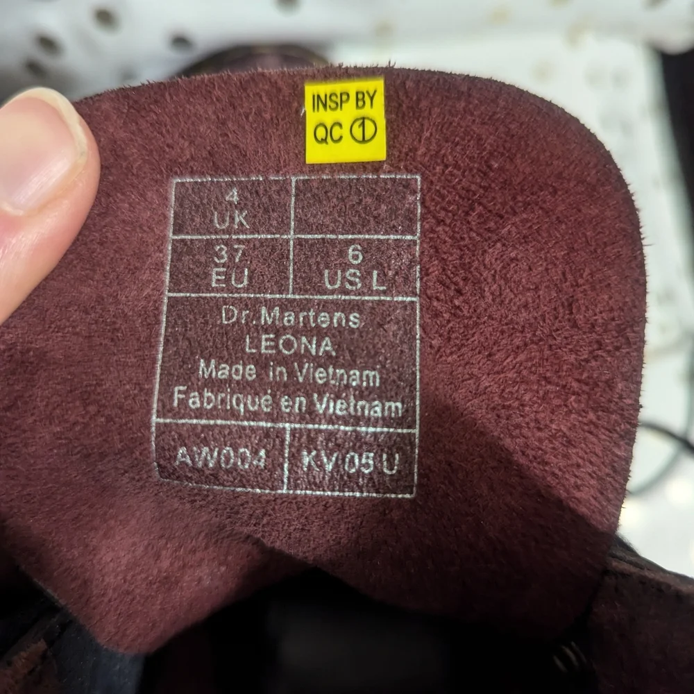 Dr. Martens Women's Burgundy Leather Boots - Picture 9 of 10